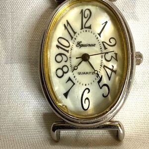 Vintage Equinox Watch With New Battery Women's Silver and Gold Watch